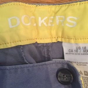 Docker’s pale blue khakis size 16